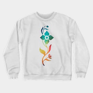 Rainbow abstract flower design 03 Crewneck Sweatshirt